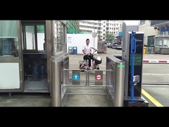 Outdoor swing gate turnstile with 900mm stainless steel lane